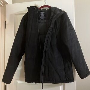 L.L. Bean Black Hooded Winter Coat